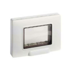 Calotta stagna ip55 3 moduli grigio ral 7035 eikon, arke plana. 14943 - Vimar