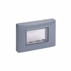 VIMAR 14943.14 Calotta da parete IP55 3 moduli Con viti Per scatole da incasso 3 moduli Grigio granito Eikon, Arké e Plana