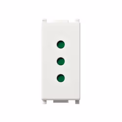 Presa plana, 2p+t, 10a p11, colore bianco