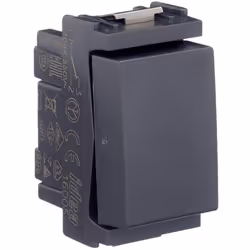 Vimar 0R16005 Idea Deviatore 1P 16 AX 250 V~, grigio. Max 200 W per lampade con alimentatore integrato