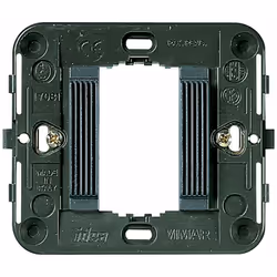VIMAR 0R17081 supporto 1 modulo, con griffe, per scatole da incasso rotonde diametro 60 mm o da parete 09971, grigio.