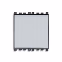 Pulsante 1P NO 10 A 250 V~, a targhetta luminosa, per lampada E10 10x28 mm 1 W max, grigio - 2 moduli. Fornito senza lampada