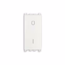 Interruttore 2P 16 AX 250 V~ illuminabile, tasto sostituibile, colore bianco