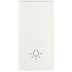 Vimar - arke' bianca tasto intercambiabile 1 modulo, simbolo luce illuminabile,bianco 19021.l.b