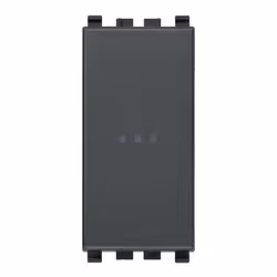 Interruttore Vimar Eikon assiale 1P 16 AX 250 V , 1 modulo illuminabile, tasto sostituibile, colore grigio. Max 200 W per lam ...