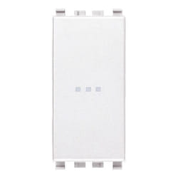 Vimar - Interruttore Eikon assiale bianco 1P 16A illuminabile 20101.B