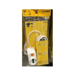 Vimar - multipresa 1 schuko + 2 bipasso + 3mt + interruttore colore bianco fp00511.l.b