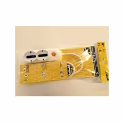 Presa mobile multipla 2P+T 16A 250V 2 uscite sicury universali (per eurospine 2P 2.5 spine 2P e 2P+T 10A e 16A standard itali ...