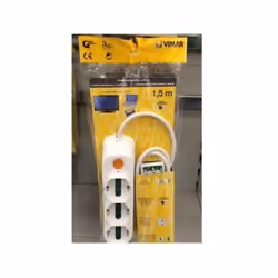 Presa mobile multipla 2P+T 16A 250V 3 uscite SICURY universali (per eurospine 2P 2.5A, spine 2P e 2P+T 10A e 16A standard ita ...