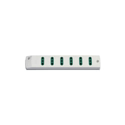 Vimar - FP00406.B Presa mobile multipla 2P+T 16 a 250 v, con 6 uscite Bpresa sicury standard italiano tipo P17/11, fornita senza cavo, Bianco