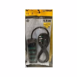 Presa mobile multipla con uscite SICURY standard italiano 1.5 mt di cavo e spina piatta regolabile Cavo 1.5 mt
