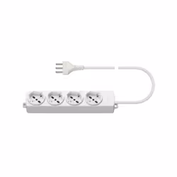 Presa mobile multipla 2P+T 16 A 250 V~, 4 uscite SICURY universale standard italiano tipo P40, cavo da 2 m con 3 conduttori d ...