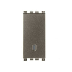 Vimar - arke' metal pulsante 1p no 10a 1 modulo colore alluminio 19008.m