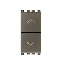 Vimar - arke' metal due pulsanti interbloccati no&43no 10a metal 19062.m