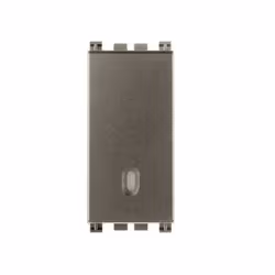 Interruttore 1P 16 AX 250 V~ illuminabile, tasto sostituibile, Metal 1 Modulo colore alluminio