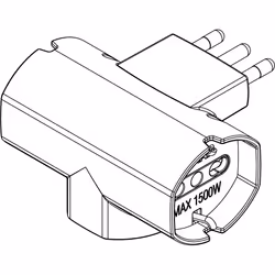 Vimar RI.00315.B adattatore per presa di corrente Bianco - Vista aggiuntiva 5