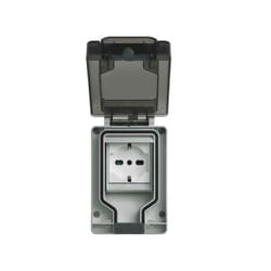 Vimar - contenitore stagno ip66 a spina inserita piu' presa universale standard italiano p40 2 moduli colore bianco 14962.u