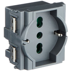 Vimar - 0R16211 Idea Presa Da Incasso, Con Protezione Bambini Sicuri Sicury 2P+T 16 a 250 v Universale, Grigio
