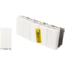 Vimar - Plana 0T14004 Deviatore 1P 10 ax 250 v, 5 pezzi, illuminabile (unità di segnalazione non fornita), tasto sostituibile