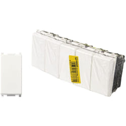 Vimar - 0T14000 Plana Interruttore 1P 10 ax 250 v, 5 pezzi, illuminabile (unità di segnalazione non fornita), tasto sostituibile,