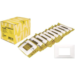 Vimar - Plana 0T14653.01 Placca 3 moduli in tecnopolimero, 10 pezzi, bianco
