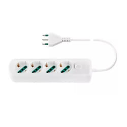 Vimar - Multipresa 4 prese universali+s17+interruttore bianco - 0r00641.cc.b