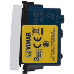 Vimar - 0R19000.B Interruttore 1P serie Arké, 10 ax 250 v illuminabile, tasto sostituibile, max 100 w per lampade con alimentatore integrato (iec