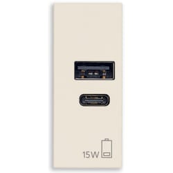 Presa usb a+c Vimar linea 1 modulo 15w canapa - 30292.ac15c