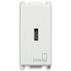 Presa usb-c vimar plana 1 modulo 25w bianco - 14292.c.25