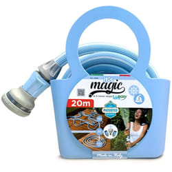 Idroeasy - Magic Blue Hose 20 Metri, Tubo Acqua da Giardino Estensibile Canna Irrigazione Antitorsione Espandibile