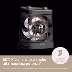 Imetec Silent Power Comfort, termoventilatore silenzioso e compatto, stufetta elettrica, 2100 w, 4 funzioni, termostato ambiente e di sicurezza, funzione antigelo, maniglia - Vista aggiuntiva 4