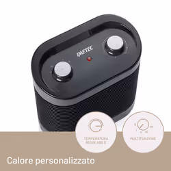 Imetec Silent Power Comfort, termoventilatore silenzioso e compatto, stufetta elettrica, 2100 w, 4 funzioni, termostato ambiente e di sicurezza, funzione antigelo, maniglia - Vista aggiuntiva 5