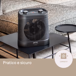 Imetec Silent Power Comfort, termoventilatore silenzioso e compatto, stufetta elettrica, 2100 w, 4 funzioni, termostato ambiente e di sicurezza, funzione antigelo, maniglia - Vista aggiuntiva 6