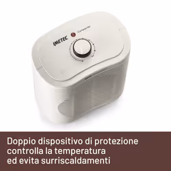 Imetec Compact Air, Termoventilatore piccolo e potente, Stufetta Elettrica, 2000 W, maniglia integrata, temperatura regolabile, funzione antigelo, dispositivo di protezione dai surriscaldamenti - Vista aggiuntiva 5