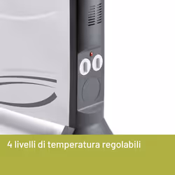 Imetec Eco Rapid, Stufa Elettrica 2000 W, Tecnologia a Basso Consumo Energetico, Termoconvettore 4 Temperature, Termostato Ambiente, Silenzioso - Vista aggiuntiva 4