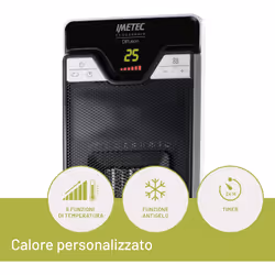 Imetec Eco Ceramic, Termoventilatore, Stufetta elettrica, Tecnologia ceramica, Basso consumo energetico, Silenzioso, 3 livelli di temperatura, Termostato ambiente - Vista aggiuntiva 4