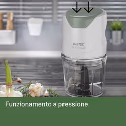 Imetec Tritacompact tritatutto, Lame in acciaio inox, Capienza contenitore 400ml, Funzionamento a pressione, Compatto, 350 w - Vista aggiuntiva 4