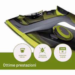 Imetec Eco Perfect Ferro da Stiro a Vapore, Risultati Ottimi con -35% di Acqua e -25% di Consumo Energetico, Piastra con Rivestimento Pro Ceramic, Tripla Protezione Anticalcare, 2400 W - Vista aggiuntiva 6