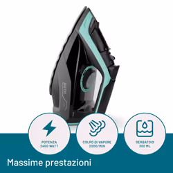 Imetec Onda F1, Ferro da Stiro a Vapore con Piastra a Onde Scorrevole Brevettata, 2400 W, Colpo di Vapore 200g, Serbatoio 300 ml, Tripla Protezione Anticalcare - Vista aggiuntiva 7