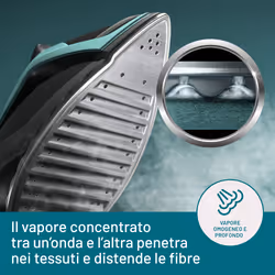 Imetec Onda P1 Ferro da Stiro Generatore di Vapore, Piastra a Onde Scorrevole Brevettata, 2400W, Colpo Vapore 300 g, Serbatoio 2,5L, 3 Filtri con Ioni di Argento, Tecnologia No Stop Vapor - Vista aggiuntiva 4