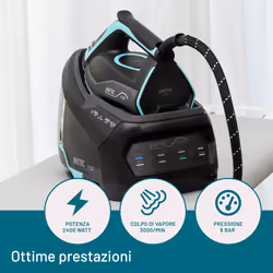 Imetec Onda P1 Ferro da Stiro Generatore di Vapore, Piastra a Onde Scorrevole Brevettata, 2400W, Colpo Vapore 300 g, Serbatoio 2,5L, 3 Filtri con Ioni di Argento, Tecnologia No Stop Vapor - Vista aggiuntiva 6