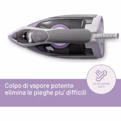 Imetec Intellifast, ferro da stiro a vapore, Tecnologia Intelli System, Impostazione automatica della temperatura, Piastra Ceramic Diamond, Protezione anticalcare, 2400 W, Colpo Vapore - Vista aggiuntiva 5