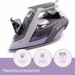 Imetec Intellifast, ferro da stiro a vapore, Tecnologia Intelli System, Impostazione automatica della temperatura, Piastra Ceramic Diamond, Protezione anticalcare, 2400 W, Colpo Vapore - Vista aggiuntiva 7