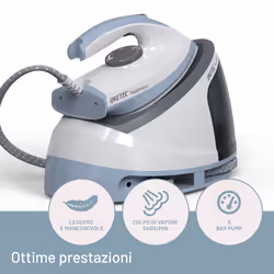 Imetec Rapidvapor Ferro da Stiro Generatore di Vapore, Piastra Fluid Ceramic a Rapido Riscaldamento, Leggero, Sistema di Pulizia Calc Clean, Colpo Vapore 240 g, 2400 W, 5 Bar Pump - Vista aggiuntiva 6