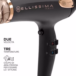 Bellissima Imetec Ceramic P5 3800, Asciugacapelli Professionale Per Capelli Morbidi e Luminosi, Tecnologia Ceramica, Potenza 2300 W, Ionizzatore, Diffusore e Convogliatore Ceramico - Vista aggiuntiva 7