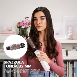 Bellissima Imetec GH18 1100 Modellatore Ad Aria, Rivestimento Spazzole In Ceramica, 5 Accessori Per Realizzare Capelli Lisci E Luminosi, A Onde Morbide O Ricci Stretti, 1000 W - Vista aggiuntiva 4