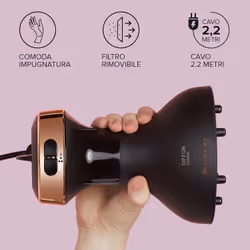Bellissima My Pro Diffon Ceramic, Diffusore ad Aria Calda per Capelli Ricci, Tecnologia Ceramica, 700 W, 2 Combinazioni Aria/Temperatura, Asciugatura Delicata Senza Effetto Crespo - Vista aggiuntiva 6