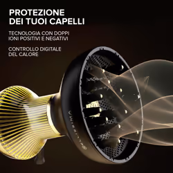 Bellissima Imetec Diffon Supreme, Diffusore ad Aria Calda per Capelli Ricci, Diffusore XL con 12 Dita, Tecnologia Ceramica&Argan Oil, 2 Velocità, 3 Temperature, Asciugatura Delicata - Vista aggiuntiva 5