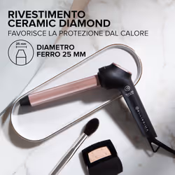 Bellissima Imetec | Sublime Curls, Ferro arricciacapelli, Diametro 25, Ricci morbidi e definiti e protetti, Rivestimento Ceramica Diamond, 3 temperature, Calore Costante, Puntale Antiscottatura - Vista aggiuntiva 5