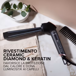 Bellissima Imetec Glam Waves, Ferro Arricciacapelli, Forma Conica, Display, 5 Temperature, Rivestimento Ceramica Diamon e Cheratina, Calore Costante, Puntale Antiscottatura, Riscaldamento Rapido - Vista aggiuntiva 5